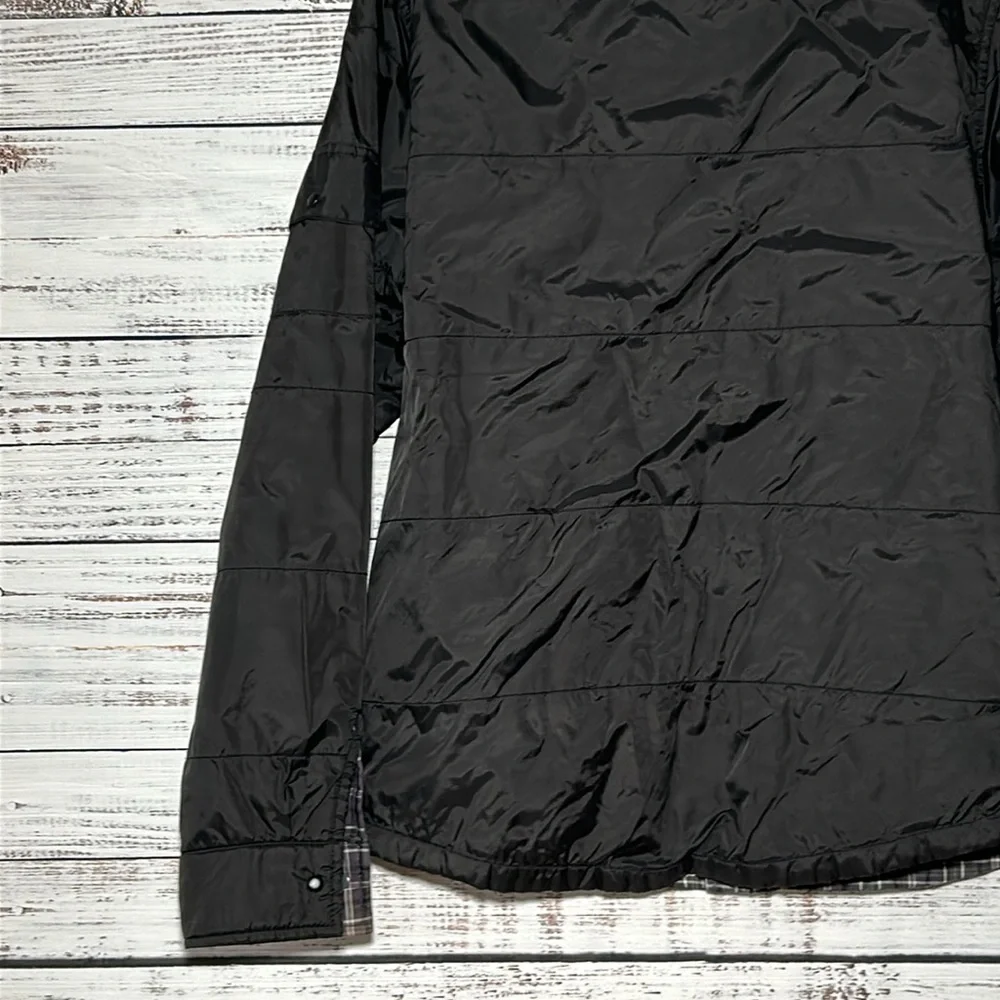 Prana Men's Jacket black and purple plaid Small